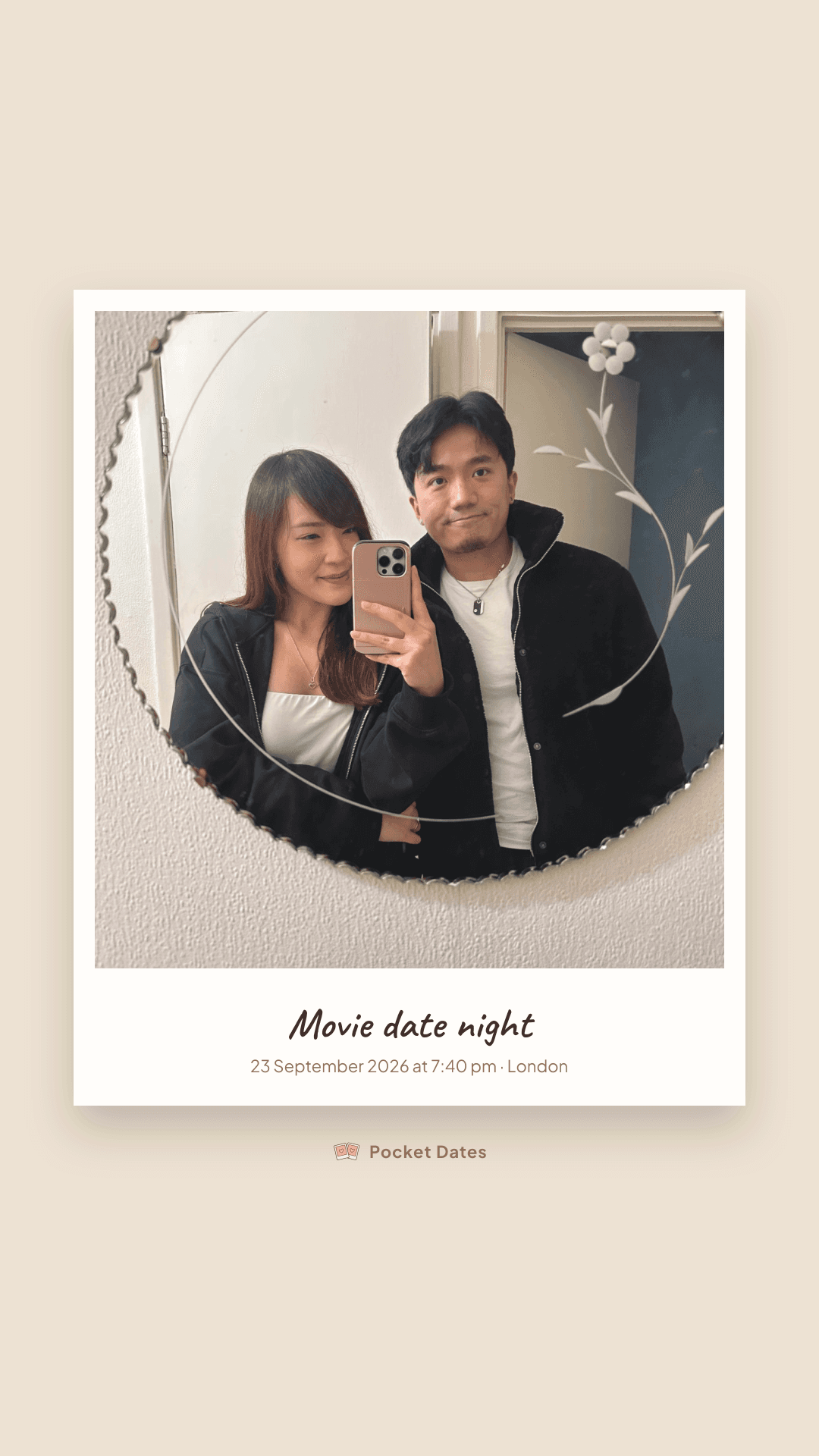 The Polaroid share card template